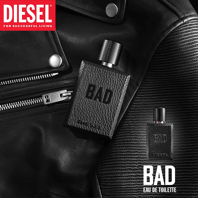 Diesel Bad Eau de Toilette Colonia en spray para hombres, 1.