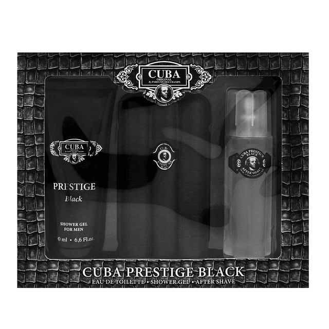 Cuba Prestige Black de Cuba para hombres - Set de regalo de