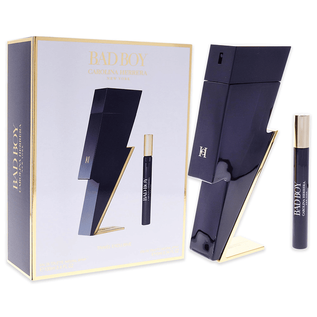 Carolina Herrera Bad Boy Set de viaje de 2 piezas para hombr