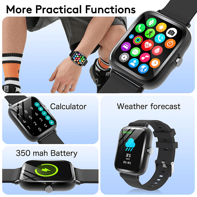 Reloj inteligente , pantalla táctil de 1,83" Smartwatch IP68