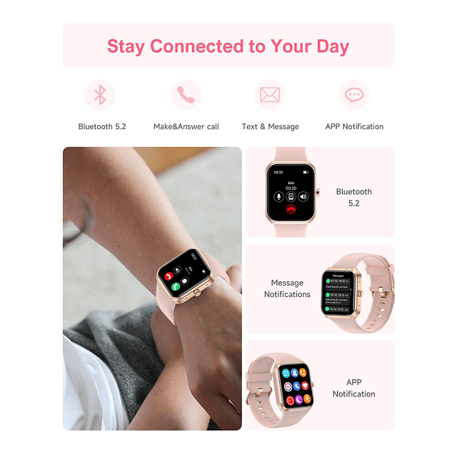 Fitness Reloj inteligente para mujeres y hombres, compatible