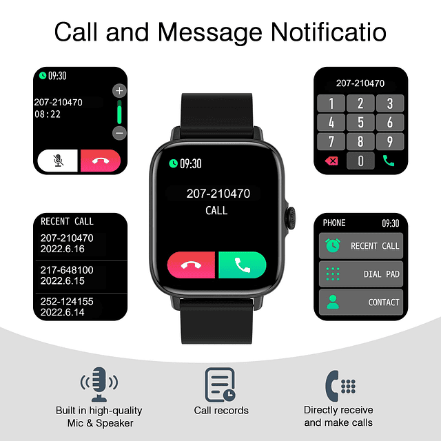 Reloj inteligente Choiknbo Hacer/responder llamadas para tel