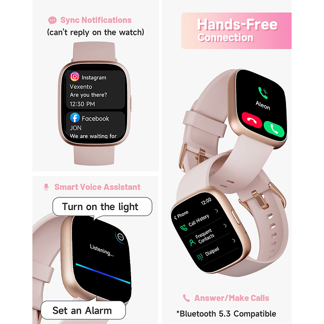Reloj Inteligente para Mujer, Alexa Incorporado, Responder/H