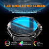 Relojes inteligentes militares para hombres, pantalla AMOLED