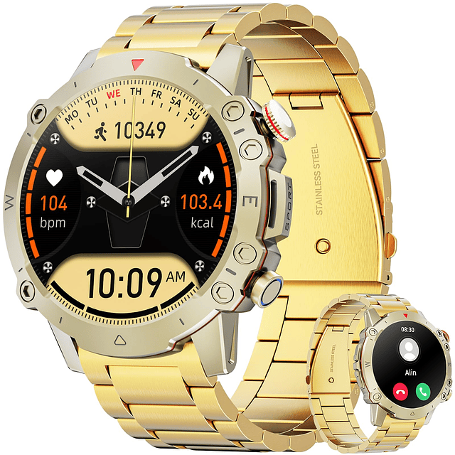 Reloj Inteligente para Hombres Responder/Hacer Llamadas, Pan