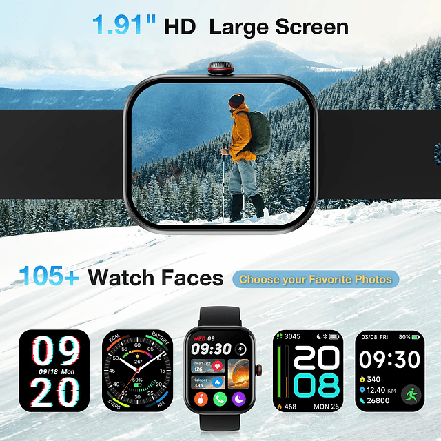 Reloj inteligente para mujeres y hombres (responder/hacer ll
