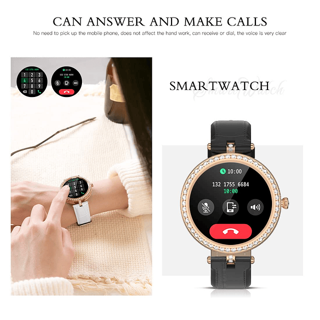 Reloj inteligente para mujer para hacer llamadas, reloj inte