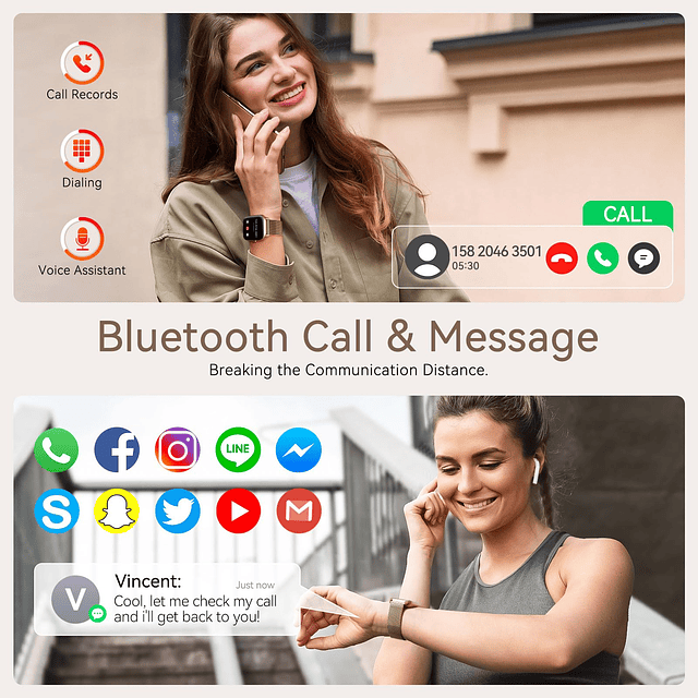 Relojes inteligentes para mujeres (responder/hacer llamadas)