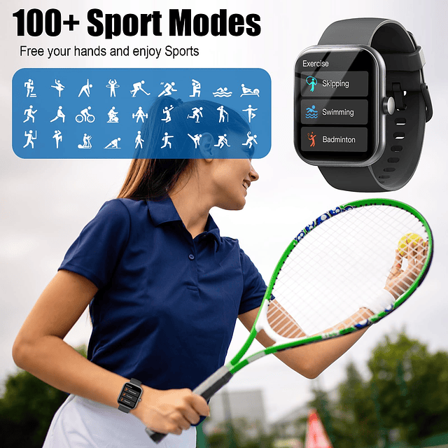 Reloj inteligente para hombres y mujeres, reloj deportivo pa