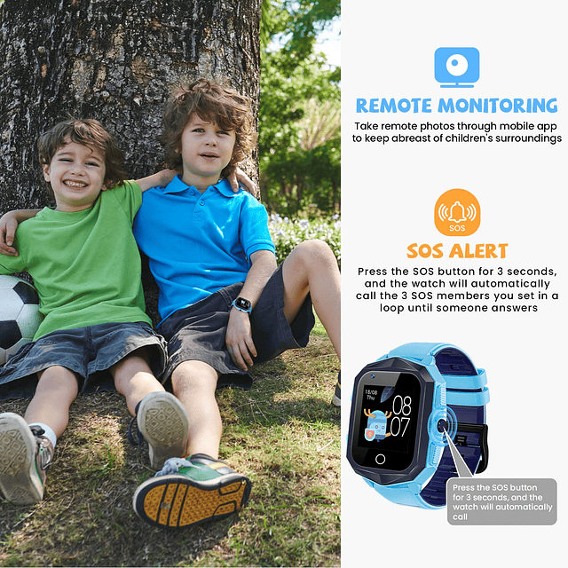 Reloj inteligente para niños con rastreador GPS y tarjeta SI