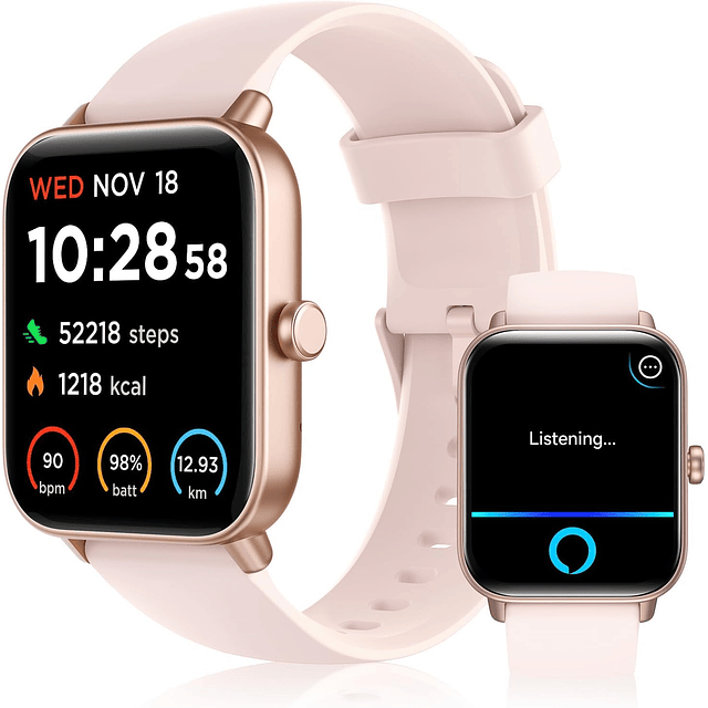 Reloj inteligente para mujeres/hombres Android e iOS, Alexa