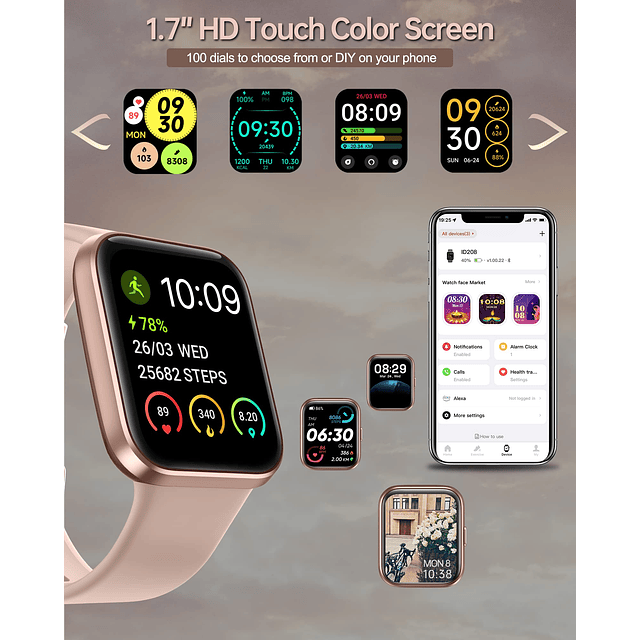 Relojes inteligentes para mujer [responder/hacer llamada], p