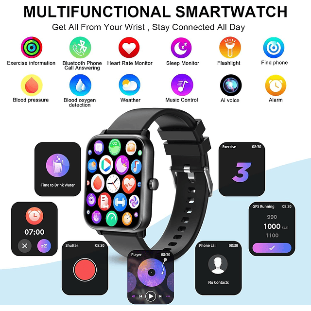 Reloj Inteligente Relojes Inteligentes Completamente Táctile