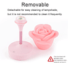 Lámpara de mesa de flores de pie rosa rosa LED USB lámpara d