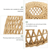 Pantalla de Lámpara Tejida de Bambú, 21 cm Pantalla de Tejid
