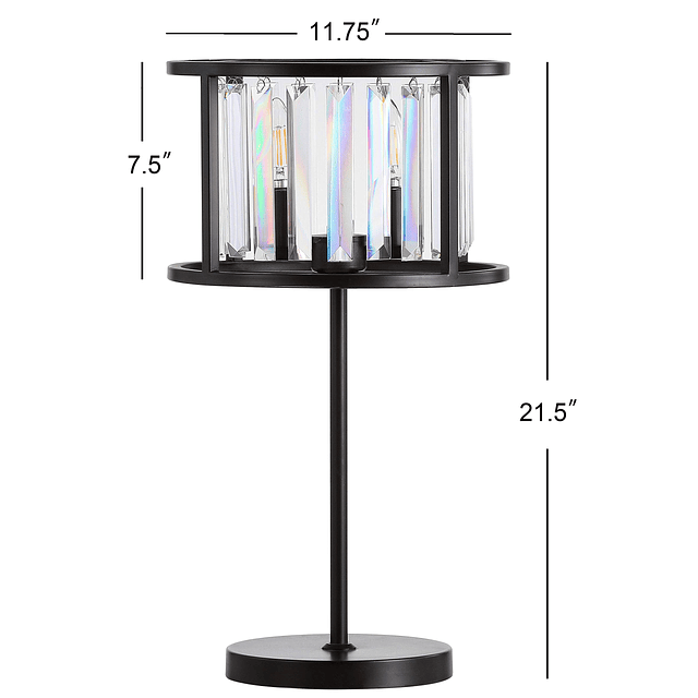 JYL9053A Bevin Lámpara de mesa LED de metal/cristal de 21,5