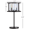 JYL9053A Bevin Lámpara de mesa LED de metal/cristal de 21,5