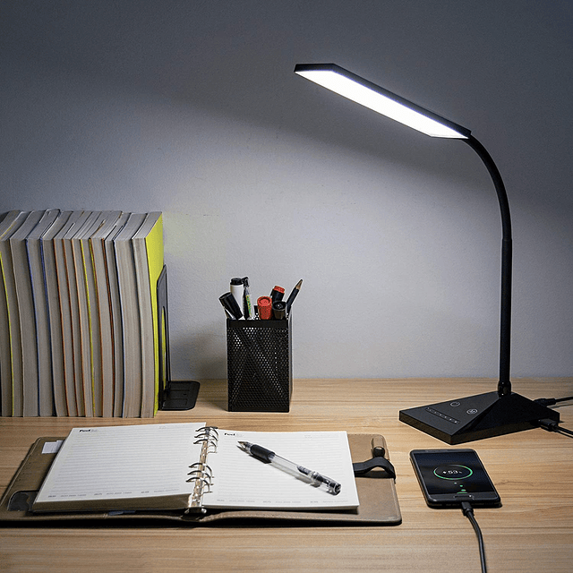 Lámpara de escritorio LED, 5 modos de color con 7 niveles de