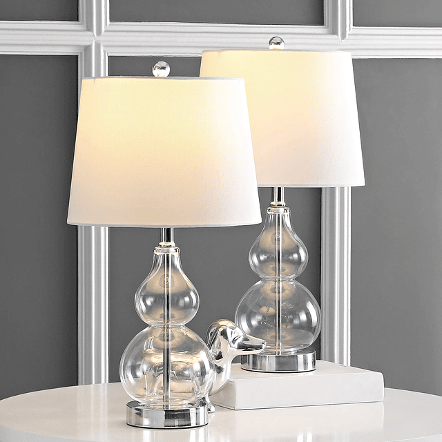 SAFAVIEH Lighting Collection Brisor Clear/Chrome Double Gour