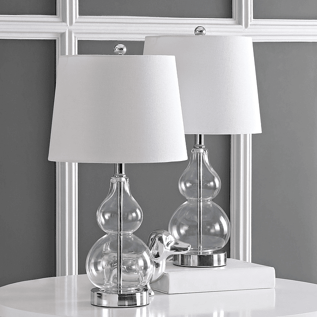 SAFAVIEH Lighting Collection Brisor Clear/Chrome Double Gour