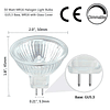 Bombillas Halógenas MR16, Paquete de 6 50W 12V GU5.3 Base Bi