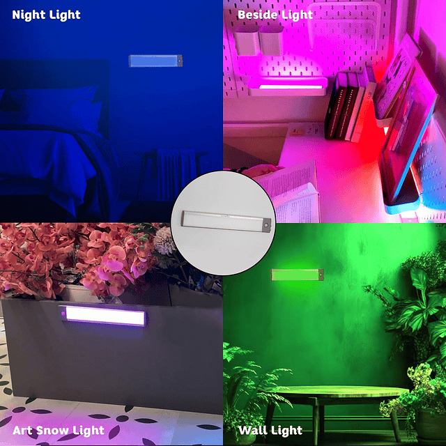 Barra de luz magnética inalámbrica, lámpara de escritorio co