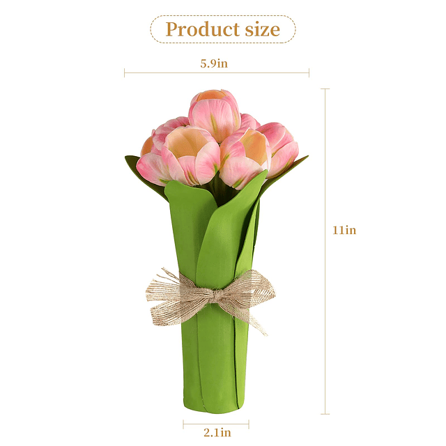 Regalos para mamá, lámpara de flores, lámpara de mesa de tul