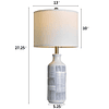 Juego de 2 lámparas de mesa de cerámica de 27,25 pulgadas, l