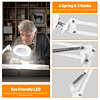 Lupa 10X con luz y soporte, lupa y abrazadera 2 en 1 de vidr