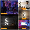 Lámpara de mesa moderna en espiral con puerto USB, lámpara R