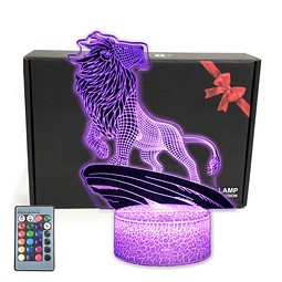 TriPro León Animales Ilusión Decoración Luz Nocturna Habitac