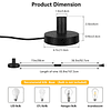 Base de lámpara de mesa, E26 E27, color negro, mini mesita d