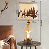 Youhost Antlers Juego de 2 lámparas de mesa rústicas con luz