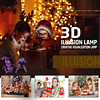 3 en 1-luz nocturna de ilusión 3D para niños, 7 colores con