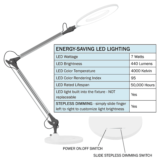 Lámpara de escritorio LED – Lámpara de arquitecto con brazo