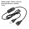 Cable USB con interruptor de encendido/apagado 501, cable de