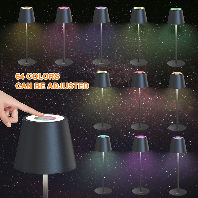 Lámpara de mesa inalámbrica Lámpara de mesa LED táctil regul