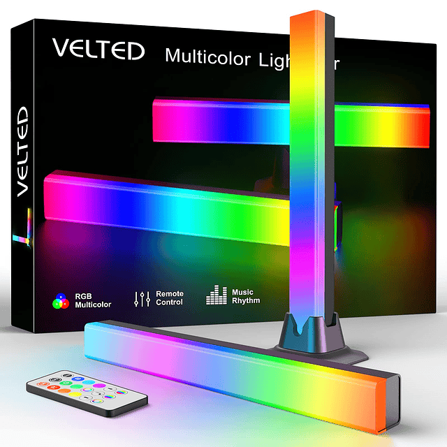 Barra de luz RGB con terciopelo, barras de luces LED RGB IC