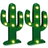 2 piezas de luz LED de noche LED de cactus, decoración de fi