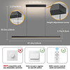 Luces colgantes lineales LED, iluminación de isla de 47 pulg