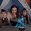 Jugador de hockey sobre hielo Luces nocturnas 3D para niños