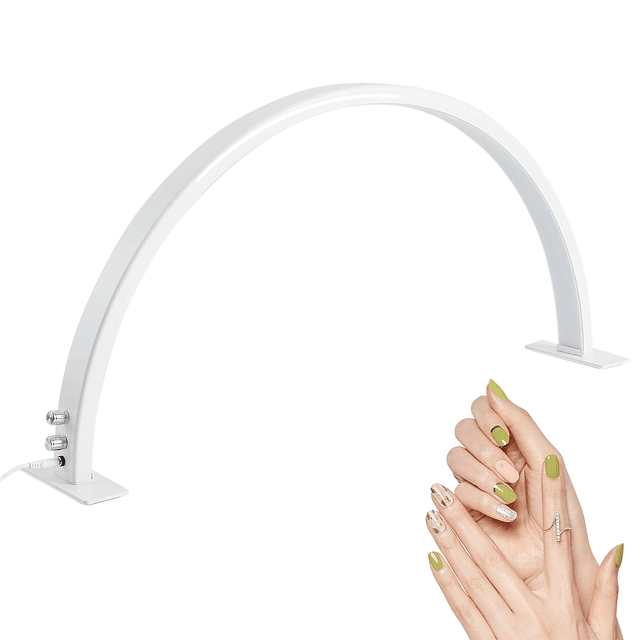 Luz de media luna para escritorio de uñas, 29 pulgadas, 50 W