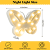 Luz nocturna para niños, lámparas LED de mariposa para decor