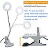 DLLT Luz de lectura con clip regulable, 48 luces LED USB par