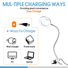 Lámpara de aumento LED con abrazadera, lupa de 1,75 aumentos