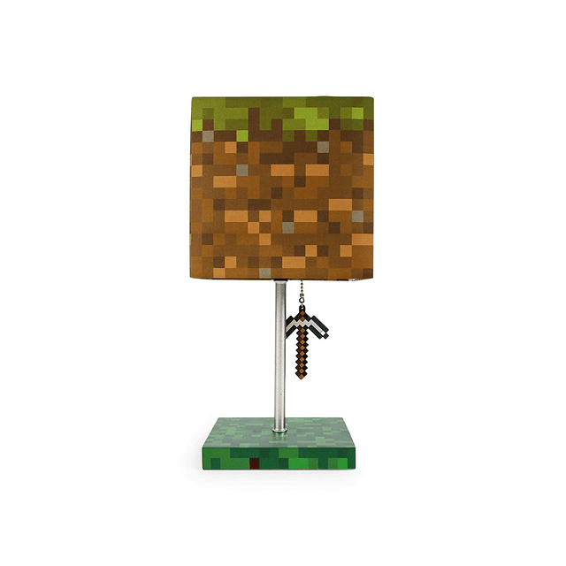 Lámpara de escritorio Minecraft Grass Block con extractor 3D