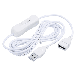 Cable de extensión USB con interruptor de encendido/apagado