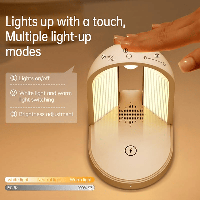 Cargador inalámbrico creativo para teléfono móvil, luz noctu