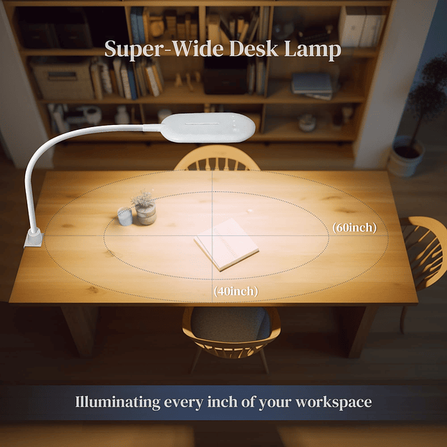 Lámpara LED de escritorio con abrazadera, luz de mesa para e