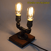 Lámpara Steampunk con atenuador, estilo loft regulable, luz